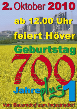 Plakat zum Fest 700+1